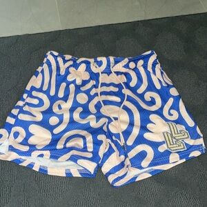 Lumber legs Blue Swirl shorts!